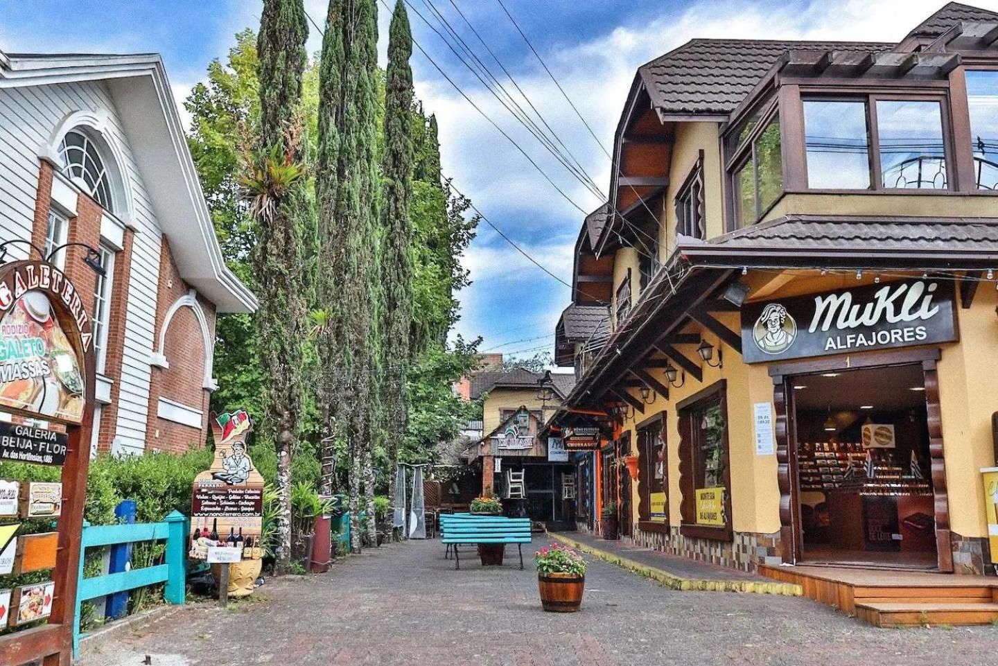 Locar-In Gramado - Loft A 50 M Da Rua Coberta. Leilighet Eksteriør bilde